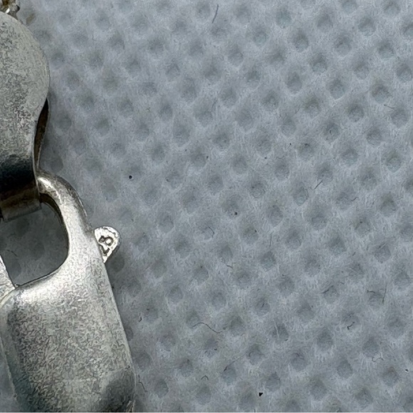 Heavy Sterling Silver Chain Necklace Double Chain Wrapped around a Single Chain - Picture 5 of 13